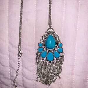 🍉 NEW Turquoise & Silver Necklace!